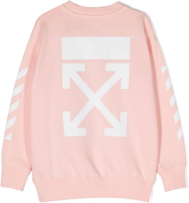 Off-White Kids Sweater met Arrows-logo Roze