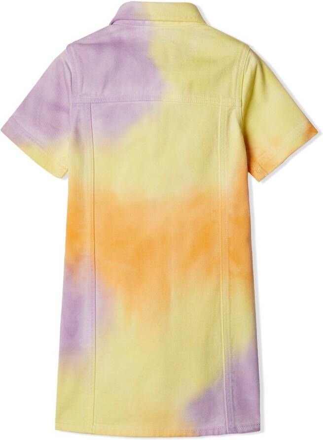 Off-White Kids Blousejurk met tie-dye print Geel