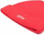 Off-White Kids Geribbelde muts Rood - Thumbnail 2