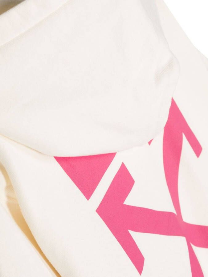 Off-White Kids Hoodie met print Wit