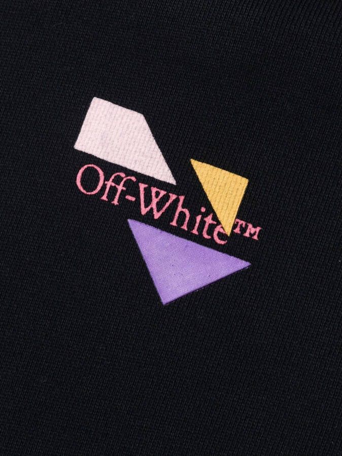 Off-White Kids Hoodie met logoprint Zwart