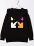 Off-White Kids Hoodie met logoprint Zwart - Thumbnail 2