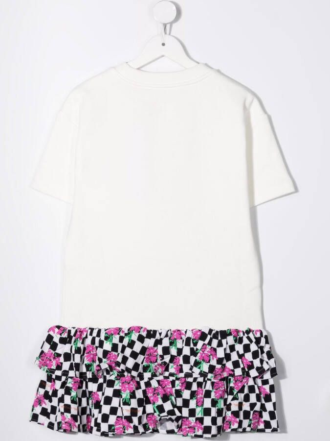 Off-White Kids Jurk met ruches Wit