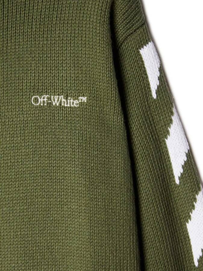 Off-White Kids Katoenen trui Groen