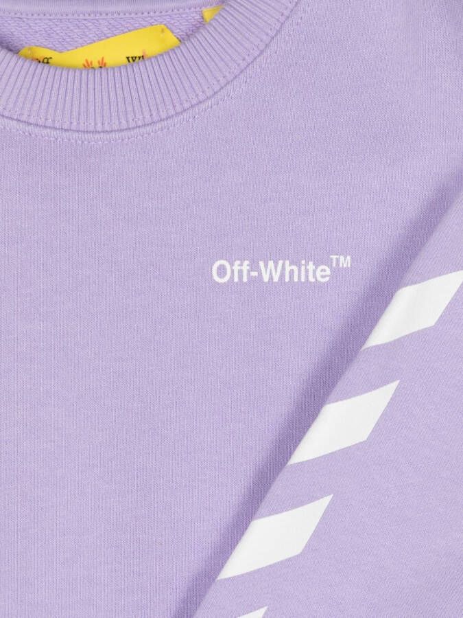 Off-White Kids Sweater met logoprint Paars