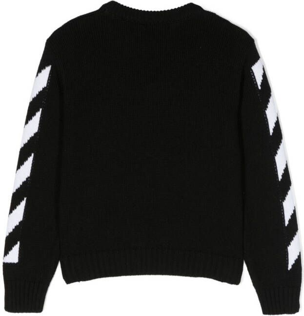 Off-White Kids Sweater met logoprint Zwart