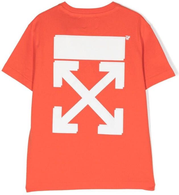Off-White Kids T-shirt met logoprint Rood