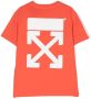 Off-White Kids T-shirt met logoprint Rood - Thumbnail 2