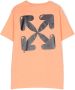 Off-White Kids T-shirt met logoprint Oranje - Thumbnail 2