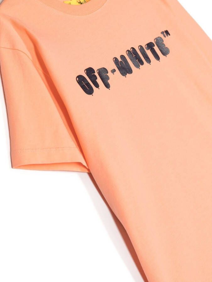 Off-White Kids T-shirt met logoprint Oranje