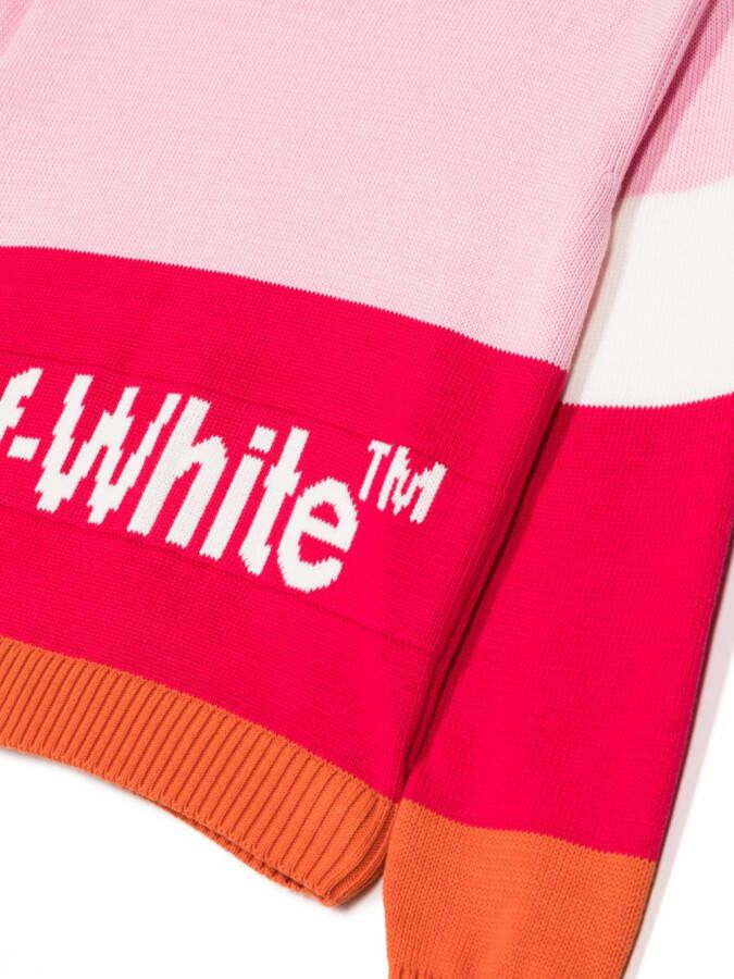 Off-White Kids Trui met logo Roze