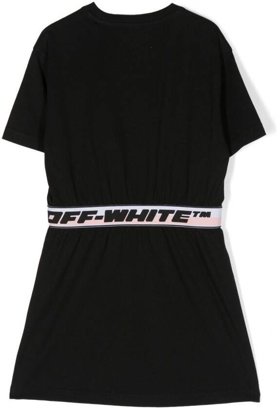 Off-White Kids Jurk met logoband Zwart