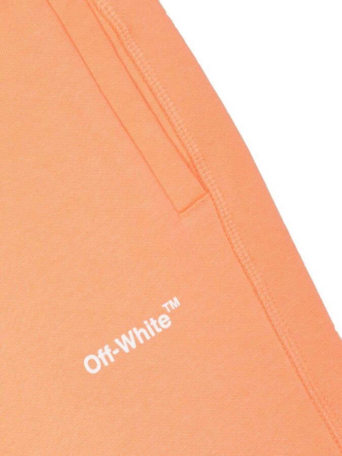 Off-White Kids Shorts met logoband Oranje