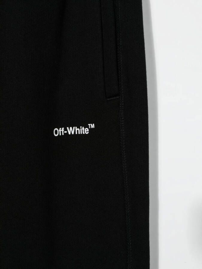 Off-White Kids Trainingsbroek met logo tailleband Zwart