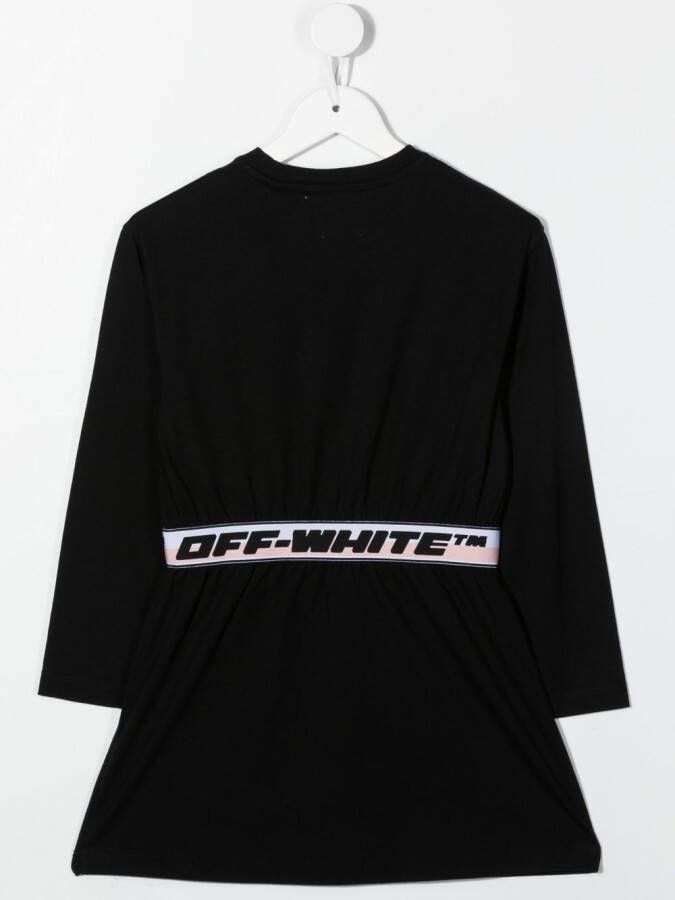 Off-White Kids Mini-jurk met logo tailleband Zwart