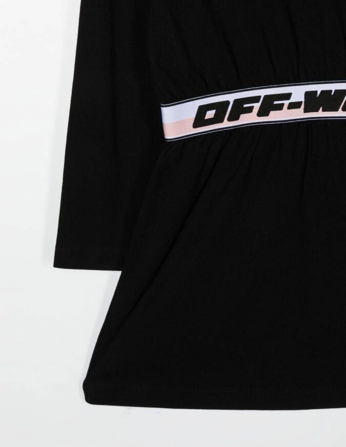 Off-White Kids Mini-jurk met logo tailleband Zwart