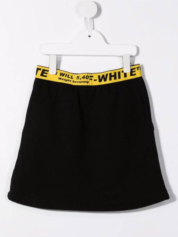 Off-White Kids Mini-rok met logo tailleband Zwart