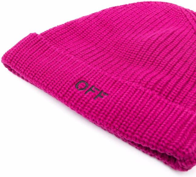 Off-White Kids Muts met geborduurd logo Roze