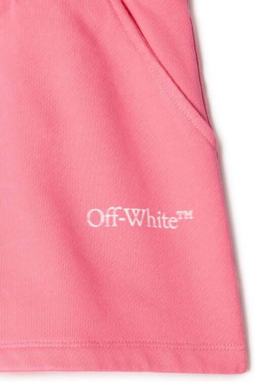 Off-White Kids Bookish Bit T-shirt met logoprint Roze