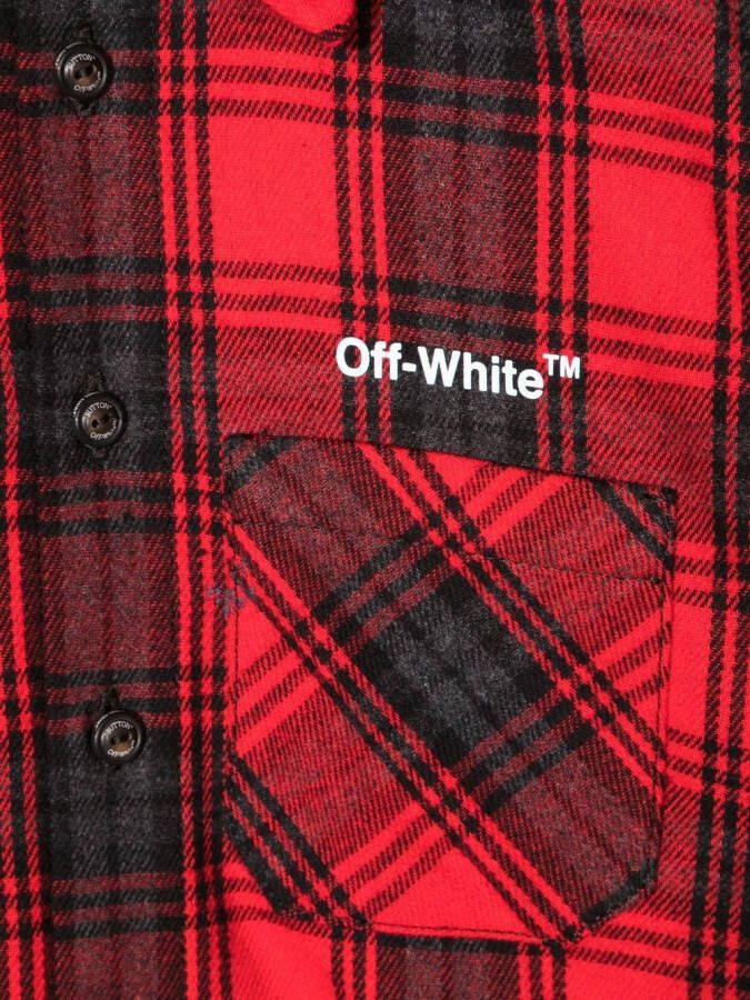 Off-White Kids Shirt met logoprint Rood