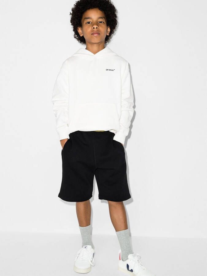Off-White Kids Shorts met logoband Zwart