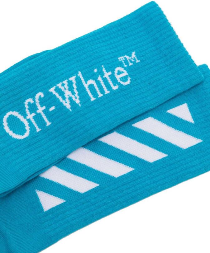 Off-White Kids Sokken met logoprint Blauw