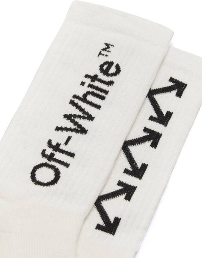 Off-White Kids Sokken met logoprint Wit