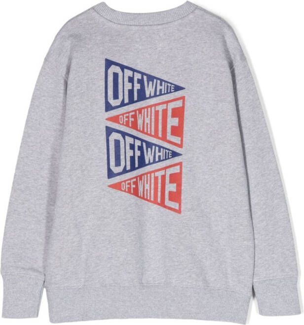 Off-White Kids Sweater met logoprint Grijs