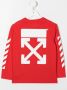 Off-White Kids Sweater met logoprint Rood - Thumbnail 2