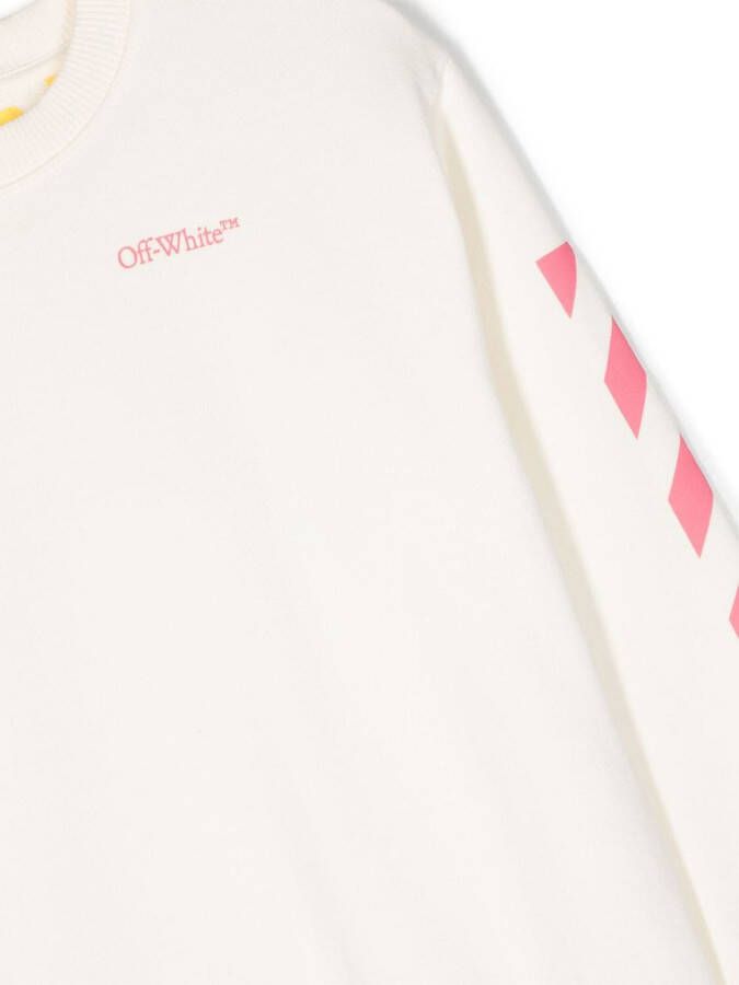 Off-White Kids Sweater met logoprint Wit
