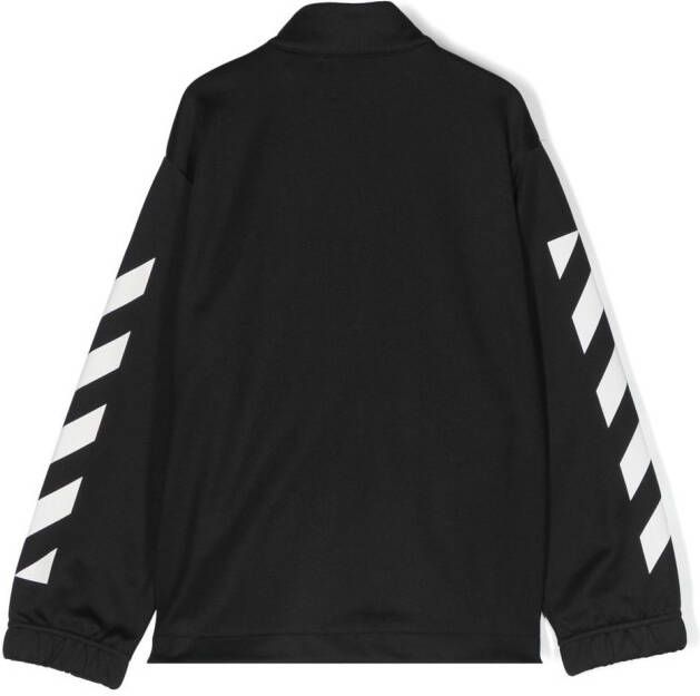 Off-White Kids Sweater met rits Zwart