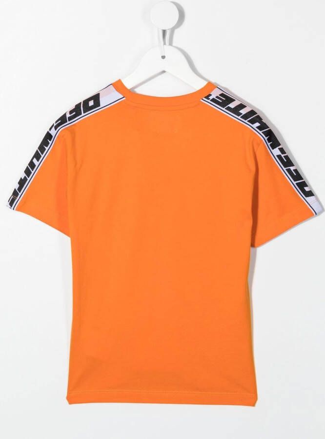 Off-White Kids T-shirt met logo Oranje