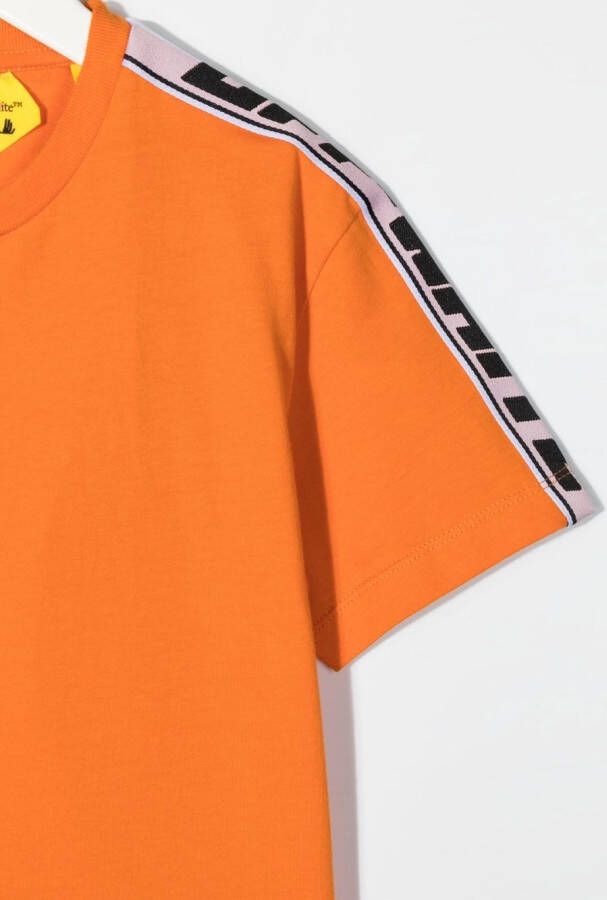 Off-White Kids T-shirt met logo Oranje
