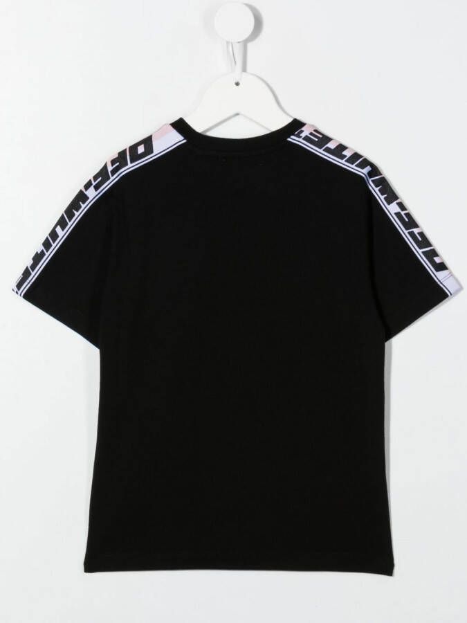 Off-White Kids T-shirt met logoband Zwart