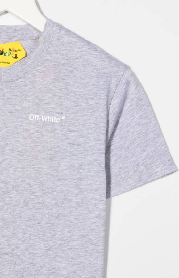 Off-White Kids T-shirt met logoprint Grijs