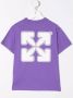Off-White Kids T-shirt met logoprint Paars - Thumbnail 2