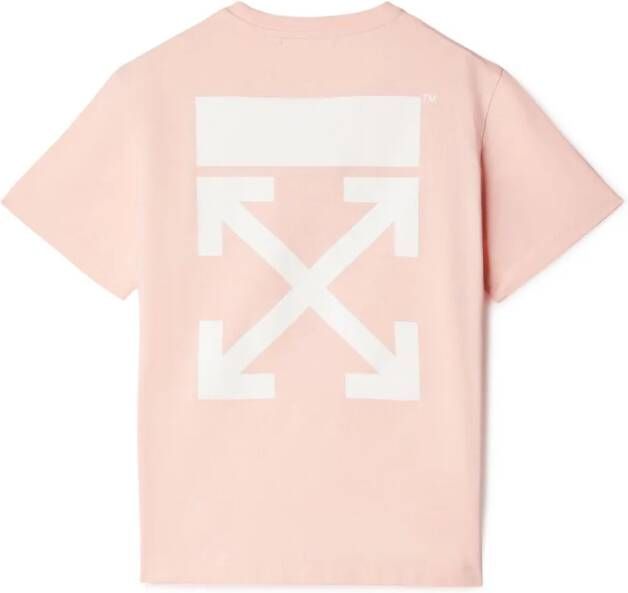 Off-White Kids T-shirt met Arrows print Roze