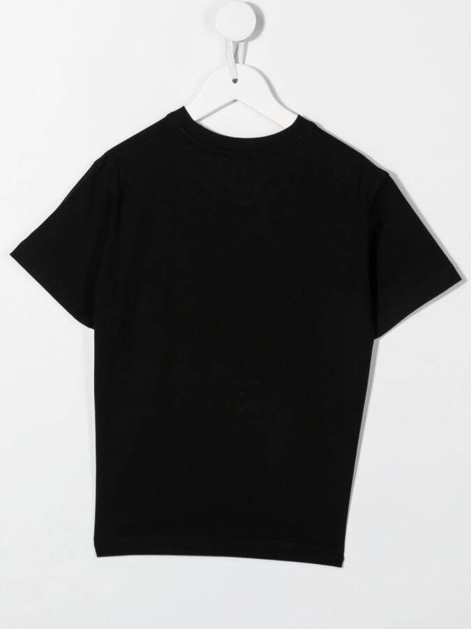 Off-White Kids T-shirt met verfraaid logo Zwart