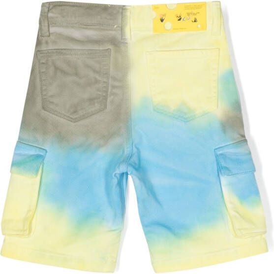 Off-White Kids Cargo shorts Geel