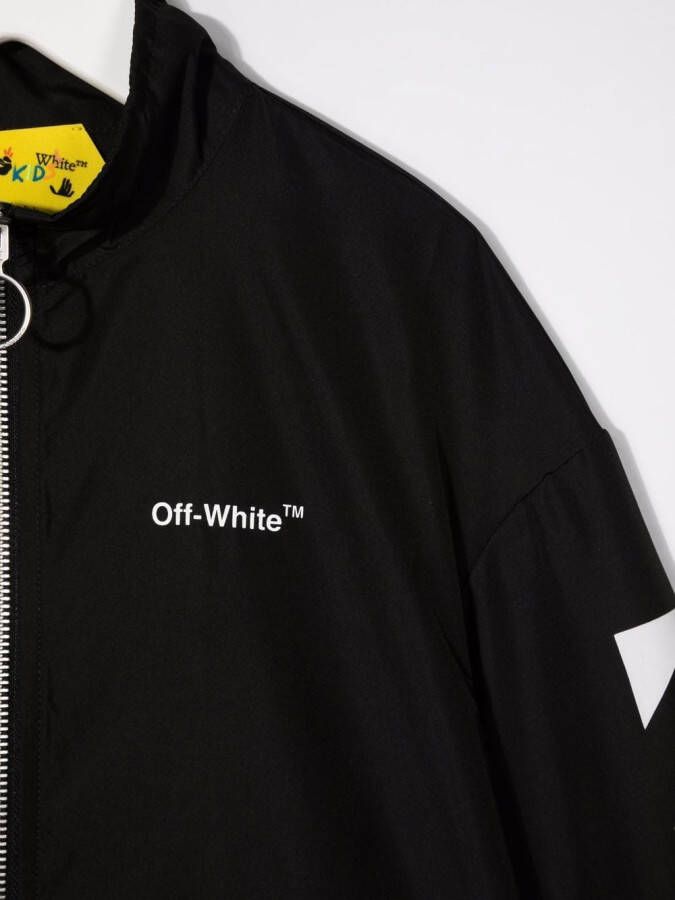 Off-White Kids Trainingsjack met logoprint Zwart