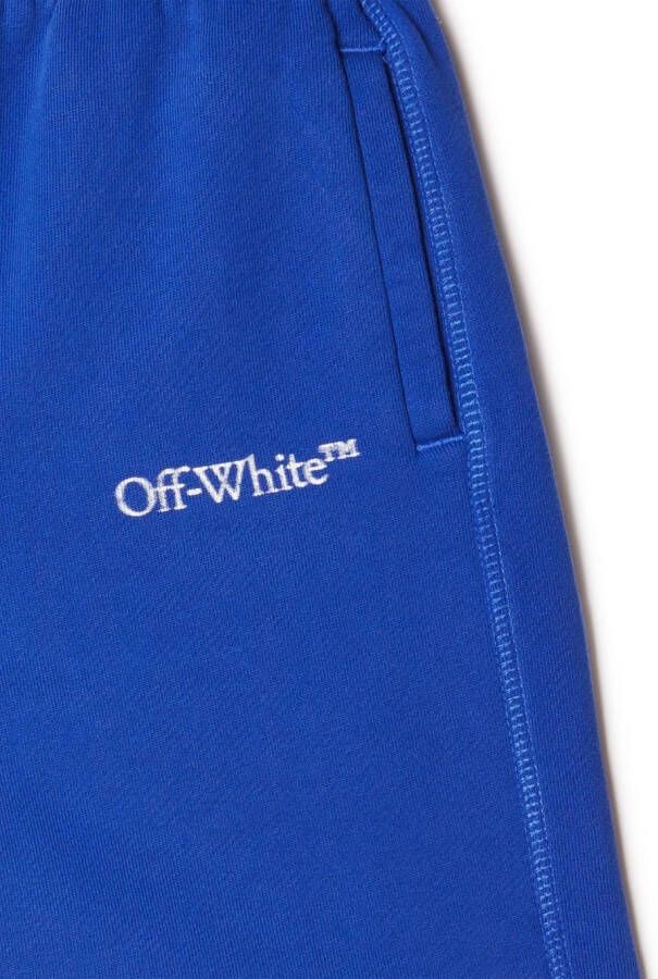Off-White Kids Trainingsshorts met logoprint Blauw