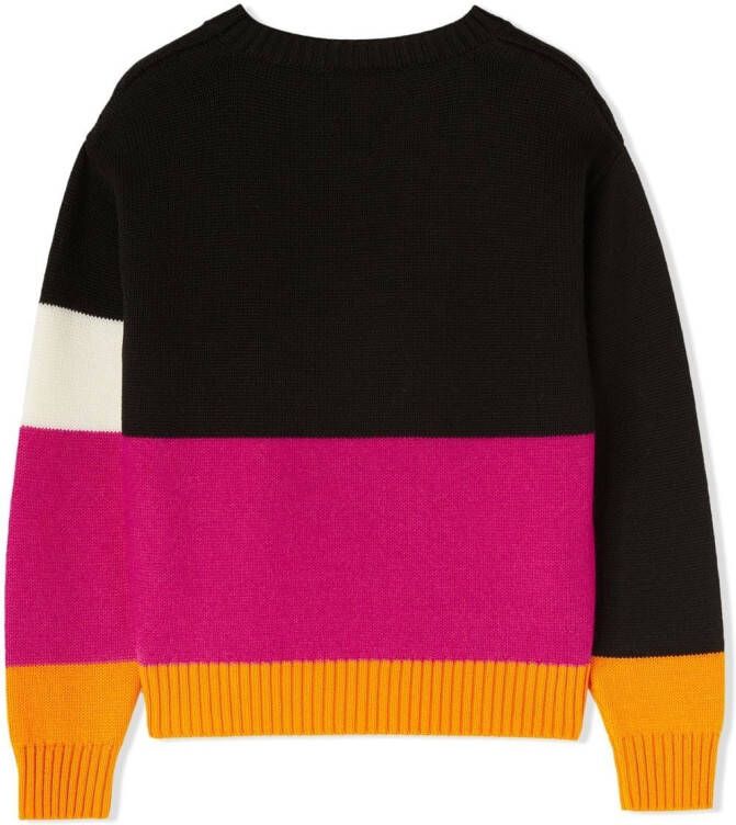 Off-White Kids Trui met colourblocking Zwart