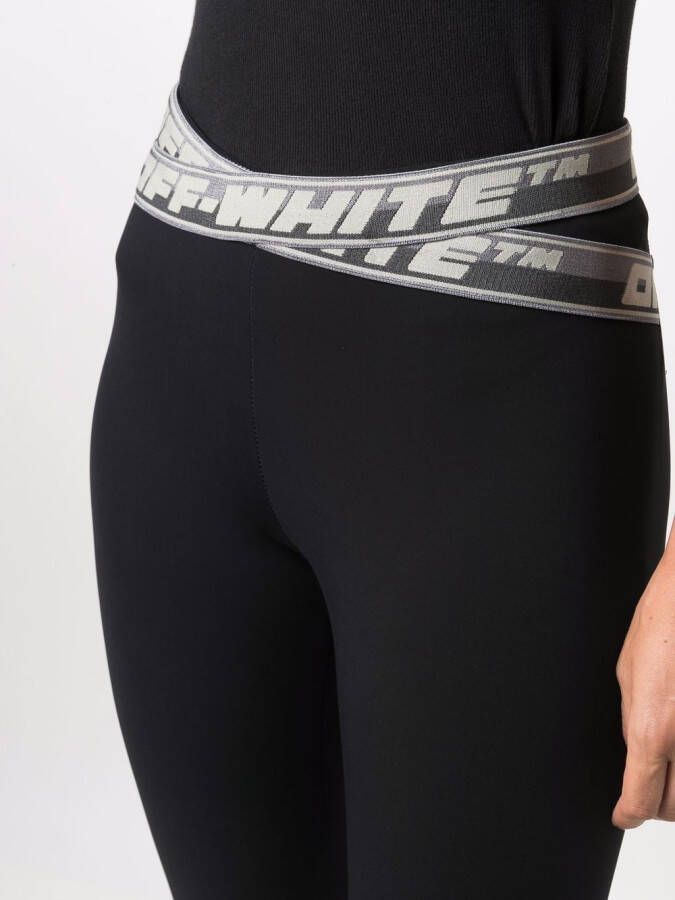 Off-White Legging met logoband Zwart