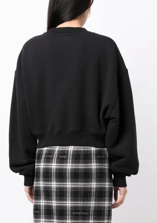 Off-White Sweater met geborduurd logo Zwart
