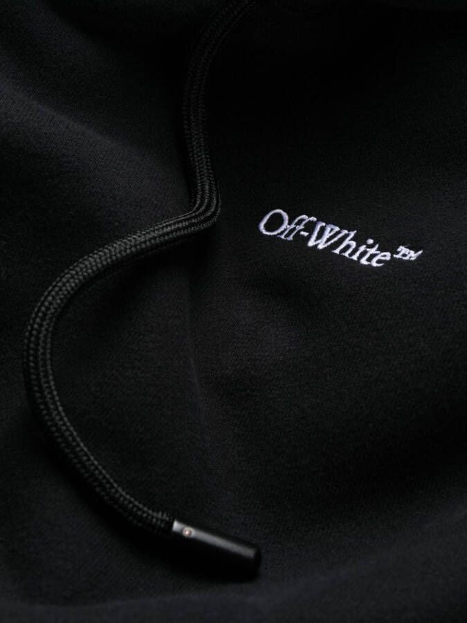 Off-White Hoodiejurk met geborduurd logo Zwart