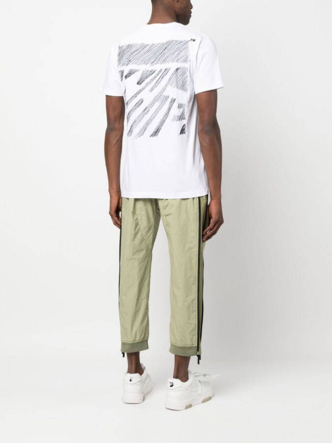 Off-White T-shirt met geborduurd logo Wit