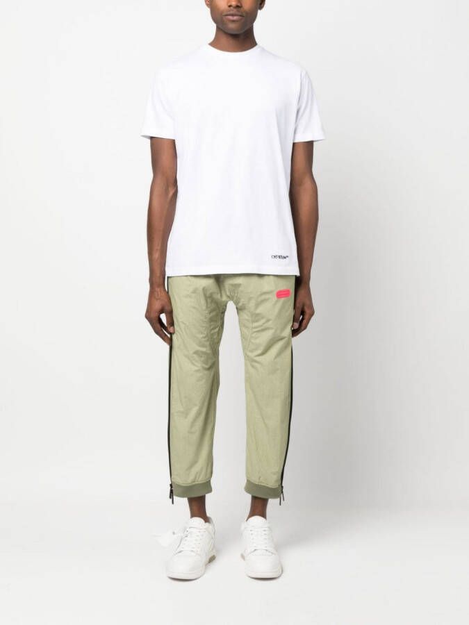 Off-White T-shirt met geborduurd logo Wit