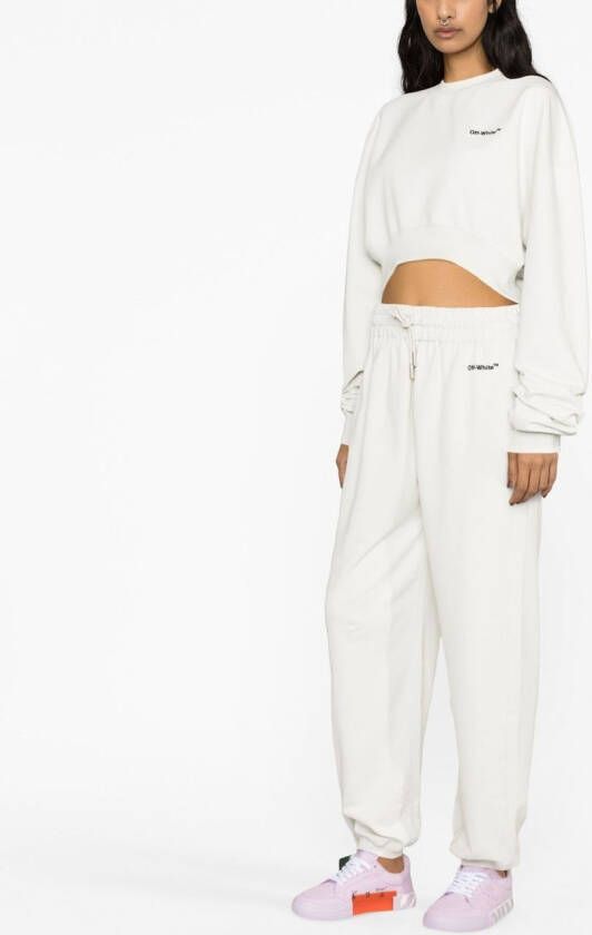 Off-White Trainingsbroek met geborduurd logo Wit
