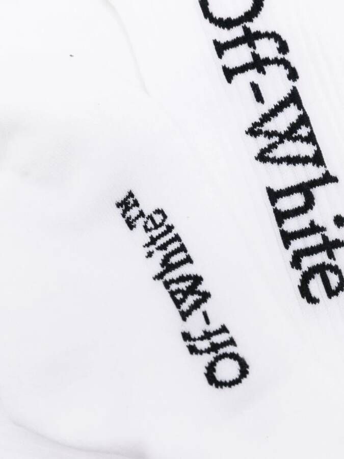 Off-White Sokken met logo jacquard Wit