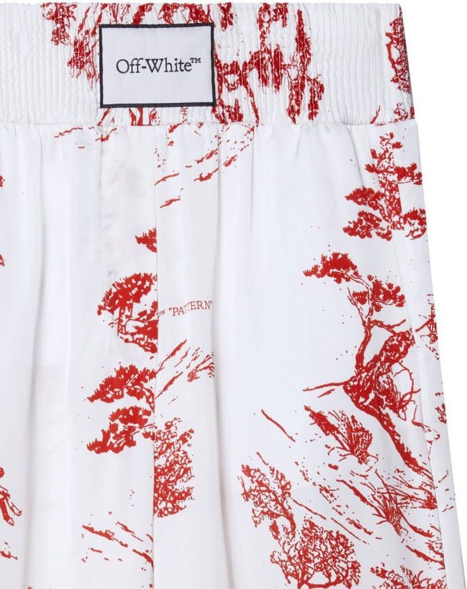 Off-White Pyjamabroek met logopatch Wit